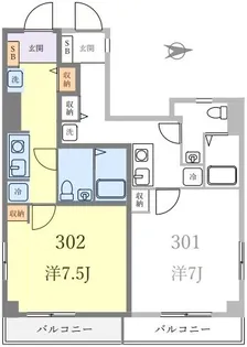 グランアーク芳山【2階】の間取り