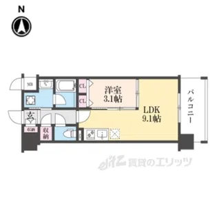 リシュドール梅小路【2階】の間取り