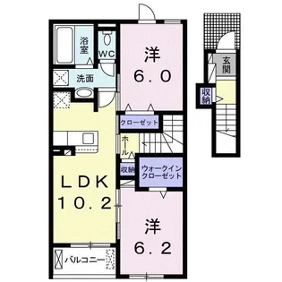ポルトシャルムIII【2階】の間取り