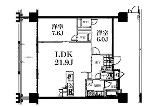 レーヴグラシアライカム東【2階】の間取り