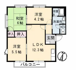 フレグランス阿賀南A棟【2階】の間取り