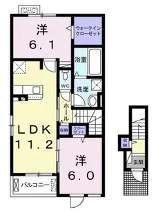イリス B【2階】の間取り