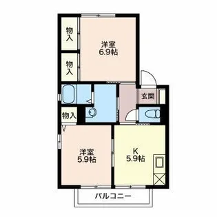 長良シュロス【2階】の間取り