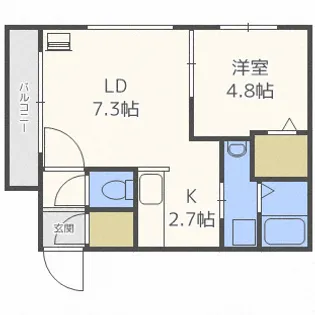 ダイヤモンド麻生【2階】の間取り