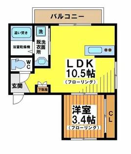 フレジェ代々木【3階】の間取り