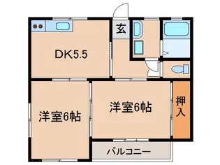 コーポENYA【2階】の間取り