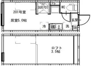 仮称 柳原二丁目(5)【2階】の間取り