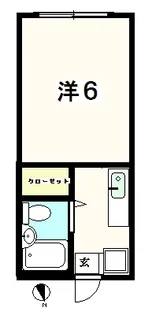 コーポひまわりB棟【1階】の間取り