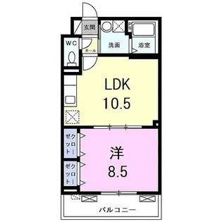 ベルウエスト【4階】の間取り