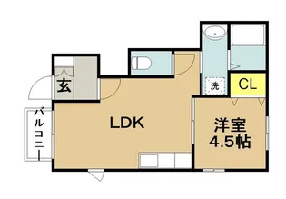 angle堀川【1階】の間取り