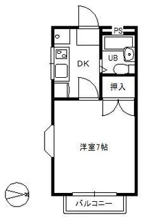 東雲ハイツ【1階】の間取り
