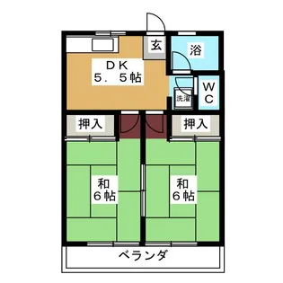 松ヶ丘ハイツ【2階】の間取り