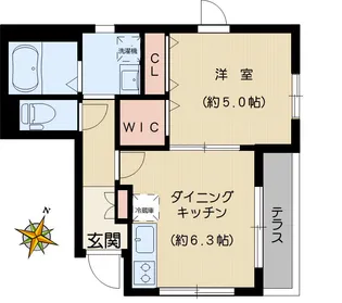 クレスト音羽【1階】の間取り