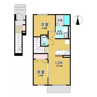ゆい一番館【2階】の間取り