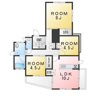 上大岡貸家【1階】の間取り