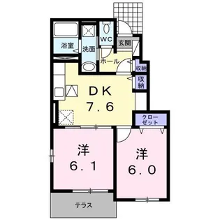 エミネンスヴィラI【1階】の間取り