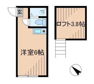 ユナイト元住吉レイチェルの丘【2階】の間取り