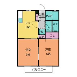 ビーライン英【2階】の間取り