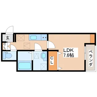 ベルリードU【1階】の間取り