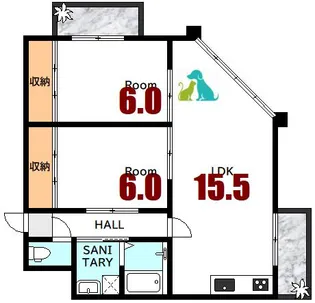 第20マントクビル【10階】の間取り