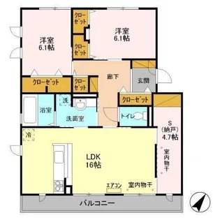 ネイチャーヴィラ ミネルバ【2階】の間取り
