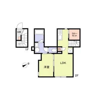 WoodCrest大井Residence【2階】の間取り