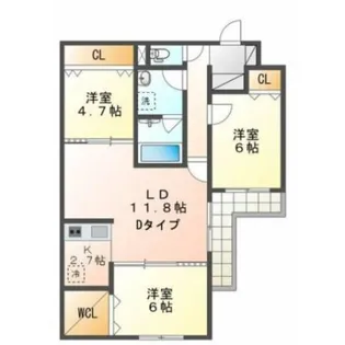 KAON発寒【3階】の間取り