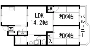 宝塚安倉10号棟【2階】の間取り