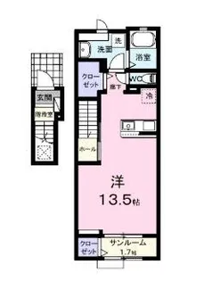 エムズガーデンB【2階】の間取り
