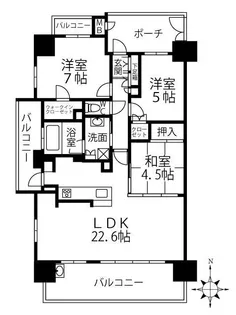 メゾンドール松屋町1st.【8階】の間取り