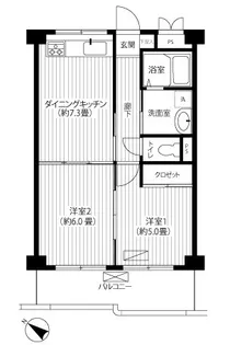 ベルプリューム高津【2階】の間取り