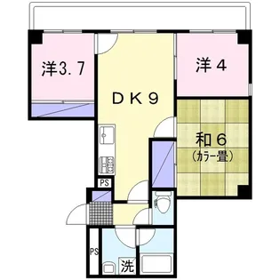 アルカサーノ大和【5階】の間取り