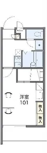 レオパレスみたき【1階】の間取り