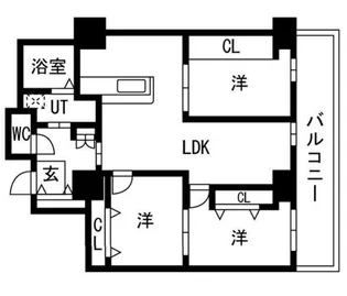 シティコート目黒【9階】の間取り