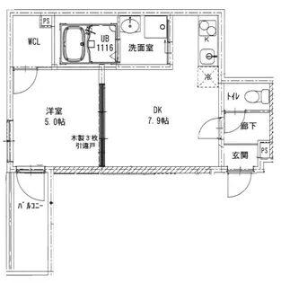 フジパレス津門中央公園II番館【3階】の間取り