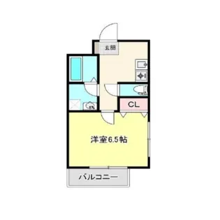 グリーンヒル黒髪【1階】の間取り