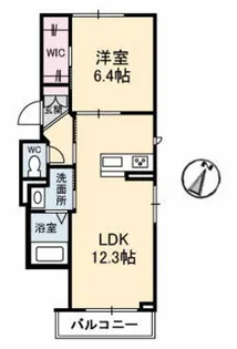 ラルーチェ学南町【2階】の間取り
