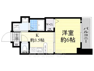 エステムプラザ梅田・扇町公園パークランド【7階】の間取り