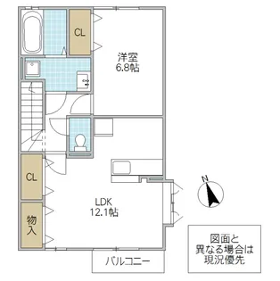 フォンテーヌ B棟【1階】の間取り