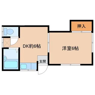 コーポ秋山【1階】の間取り