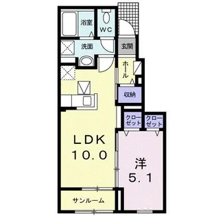 ソラーレ吉井I【1階】の間取り
