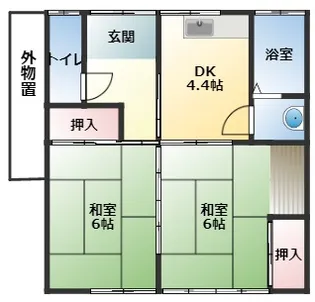 八木アパート【1階】の間取り