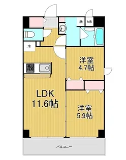レジデンシア都島アイラ【10階】の間取り