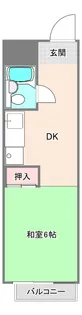 錦町チサンマンション【6階】の間取り