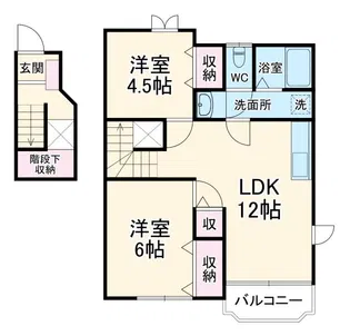VILLA AMITY D【2階】の間取り