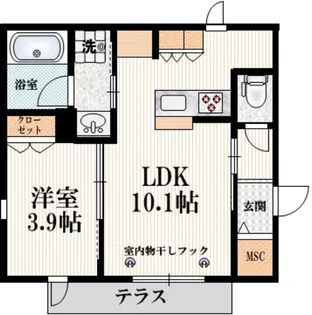エクセル北千住【1階】の間取り