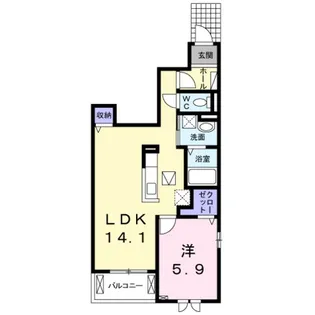 レゾンドIII 古市橋【1階】の間取り