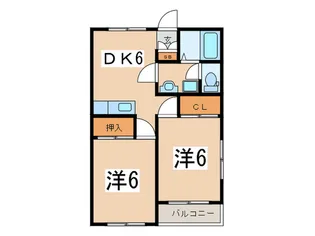 プリムローズヒル溝の口【1階】の間取り