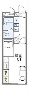 レオパレスレユール富永【2階】の間取り