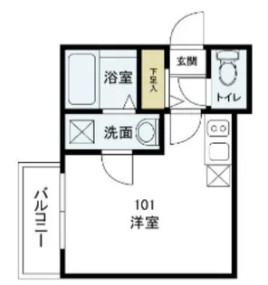 グランディール睦町【1階】の間取り